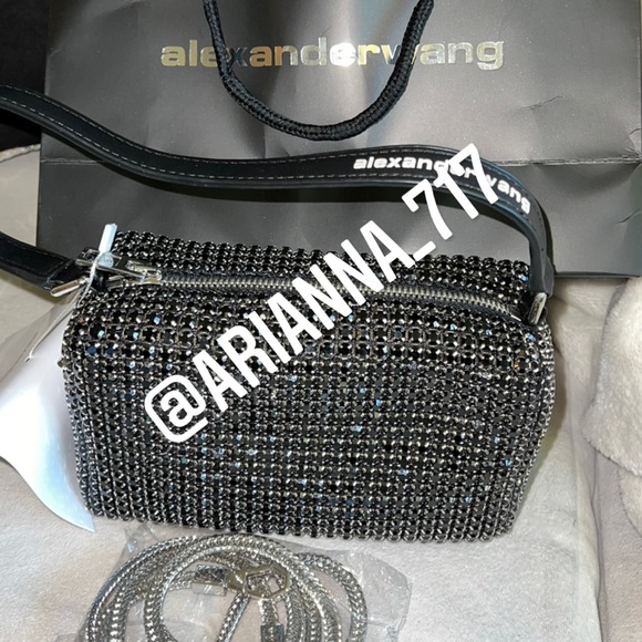 Alexander Wang Handbags - Alexander Wang heiress rhinestone mesh black diamond bag clutch